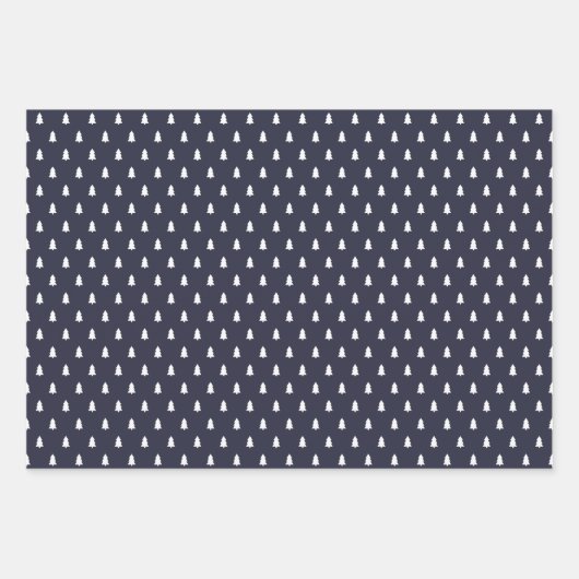 カラフルモダン木のクリスマス ラッピングペーパーシート (正面2)