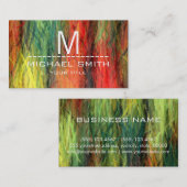 カラフルモダン木目モノグラム#3 名刺 (正面/裏面)