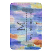 カラフルモダン木目モノグラム#4 バスマット (正面縦)