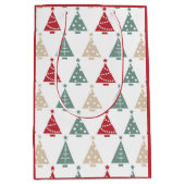 カラフルモダン木 ミディアムペーパーバッグ (正面)