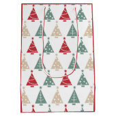 カラフルモダン木 ミディアムペーパーバッグ (裏面)