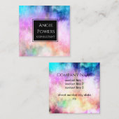 カラフルモダン水色スタイル抽象芸術カスタム スクエア名刺 (正面/裏面)