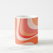 カラフルモダン波デザイン コーヒーマグカップ (中央)