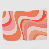 カラフルモダン波デザイン ゴルフタオル (横)