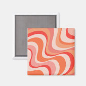 カラフルモダン波デザイン マグネット (正面/裏面)