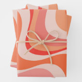 カラフルモダン波デザイン ラッピングペーパーシート (インサイチュ)