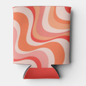 カラフルモダン波デザイン 缶クーラー (正面)