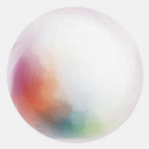 カラフルモダン空白の抽象芸術カスタムテンプレート ラウンドシール