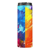 カラフルモダン絵を描抽象芸術 タンブラー (裏面)