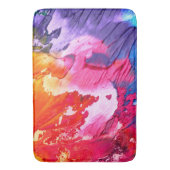 カラフルモダン絵を描抽象芸術 バスマット (正面縦)