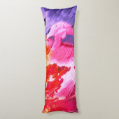 カラフルモダン絵を描抽象芸術 ボディピロー (裏面 (縦))
