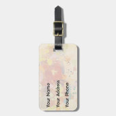 カラフルモダン絵を描抽象芸術 ラゲッジタグ (正面縦)