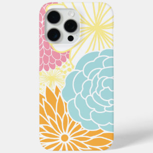 カラフルモダン花模様 iPhone 15 PRO MAXケース