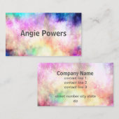 カラフルモダン芸術的水色 名刺 (正面/裏面)