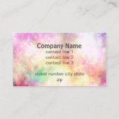 カラフルモダン芸術的水色 名刺 (裏面)