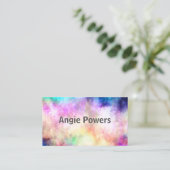 カラフルモダン芸術的水色 名刺 (スタンド正面)