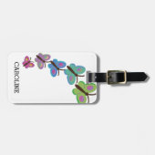 カラフルモダン蝶 ラゲッジタグ (正面横)