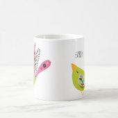カラフルモダン鳥 コーヒーマグカップ (中央)