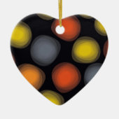 カラフルモダン、カッコいい、、トレンディーの花の抽象化 セラミックオーナメント (正面)