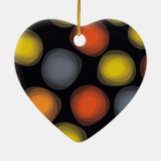 カラフルモダン、カッコいい、、トレンディーの花の抽象化 セラミックオーナメント (裏面)