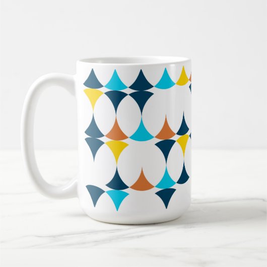 カラフルモダン,カッコいい,トレンディー図形 コーヒーマグカップ (左)
