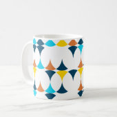 カラフルモダン,カッコいい,トレンディー図形 コーヒーマグカップ (正面左)