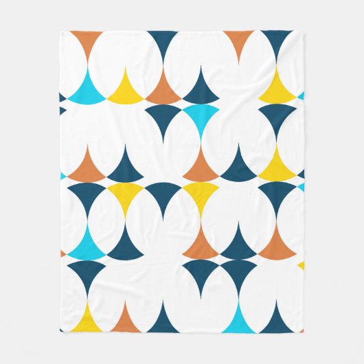 カラフルモダン,カッコいい,トレンディー図形 フリースブランケット (正面)