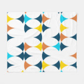 カラフルモダン,カッコいい,トレンディー図形 フリースブランケット (正面(横))