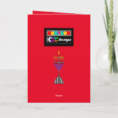 カラフルモダン（ユダヤ教）メノラー カード (裏面)