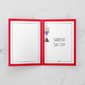 カラフルモダン（ユダヤ教）メノラー カード (内部)