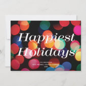 カラフルモダン《写真》ぼけ味最も幸せな休日の非写真 シーズンカード (正面)