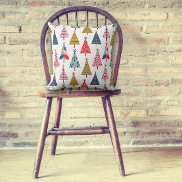 カラフルモダンHoliday Treesパターン クッション