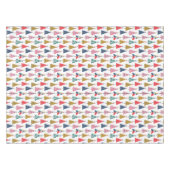 カラフルモダンHoliday Treesパターン テーブルクロス (正面(横))