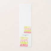 カラフルモダンScript New Yearsパーティー折りたたみカード (外部フラット)