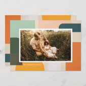 カラフルモダンShapes Holidayフォトカード シーズンカード (正面/裏面)