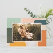 カラフルモダンShapes Holidayフォトカード シーズンカード (スタンド正面)