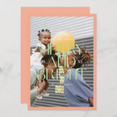 カラフルモダンTypographicメリーとBright Photo シーズンカード (正面/裏面)