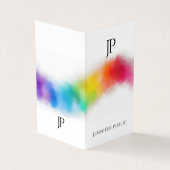 カラフルモノグラムのモダンエレガントテンプレート 名刺 (外部)