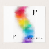 カラフルモノグラムのモダンエレガントテンプレート 名刺 (外部フラット)