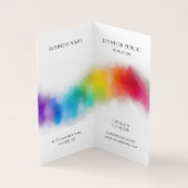 カラフルモノグラムのモダンエレガントテンプレート 名刺 (内部)