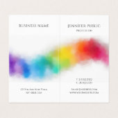 カラフルモノグラムのモダンエレガントテンプレート 名刺 (内部フラット)