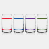 カラフルモノグラムの飲み物用品セット缶ガラス ガラス缶 (右)