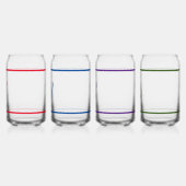 カラフルモノグラムの飲み物用品セット缶ガラス ガラス缶 (左)