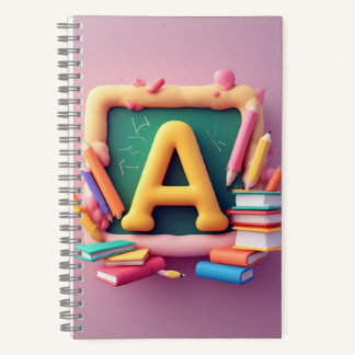🖍️ カラフルモノグラムアルファベット学習セット ノートブック