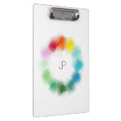 カラフルモノグラモダンムエレガント パーソナライズされた クリップボード (右)