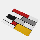 カラフルモンドリアン ドアマット (アングル)