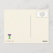 カラフルヤギおもしろいイラストレーション ポストカード (裏面)