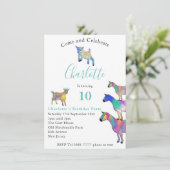 カラフルヤギかわいい動物10誕生日 (スタンド正面)