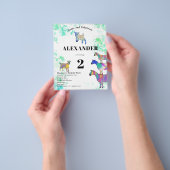 カラフルヤギ誕生日パーティー予算 チラシ (手)