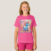 カラフルユニコーンのピニャータ 誕生日 Tシャツ (正面フル)